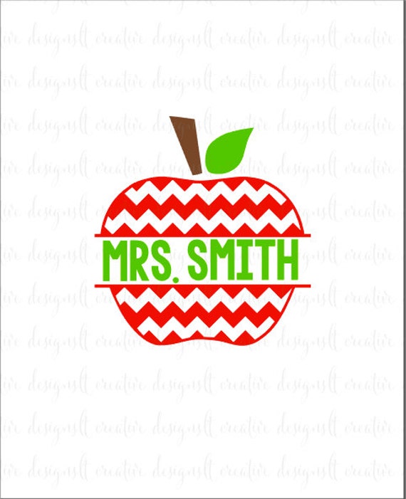 Download Chevron Apple SVG Apple SVG Apple Split Monogram SVG Svg | Etsy