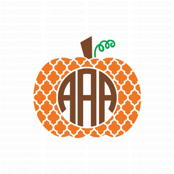Download quatrefoil Pumpkin SVG Pumpkin Monogram SVG Pumpkin Frame ...