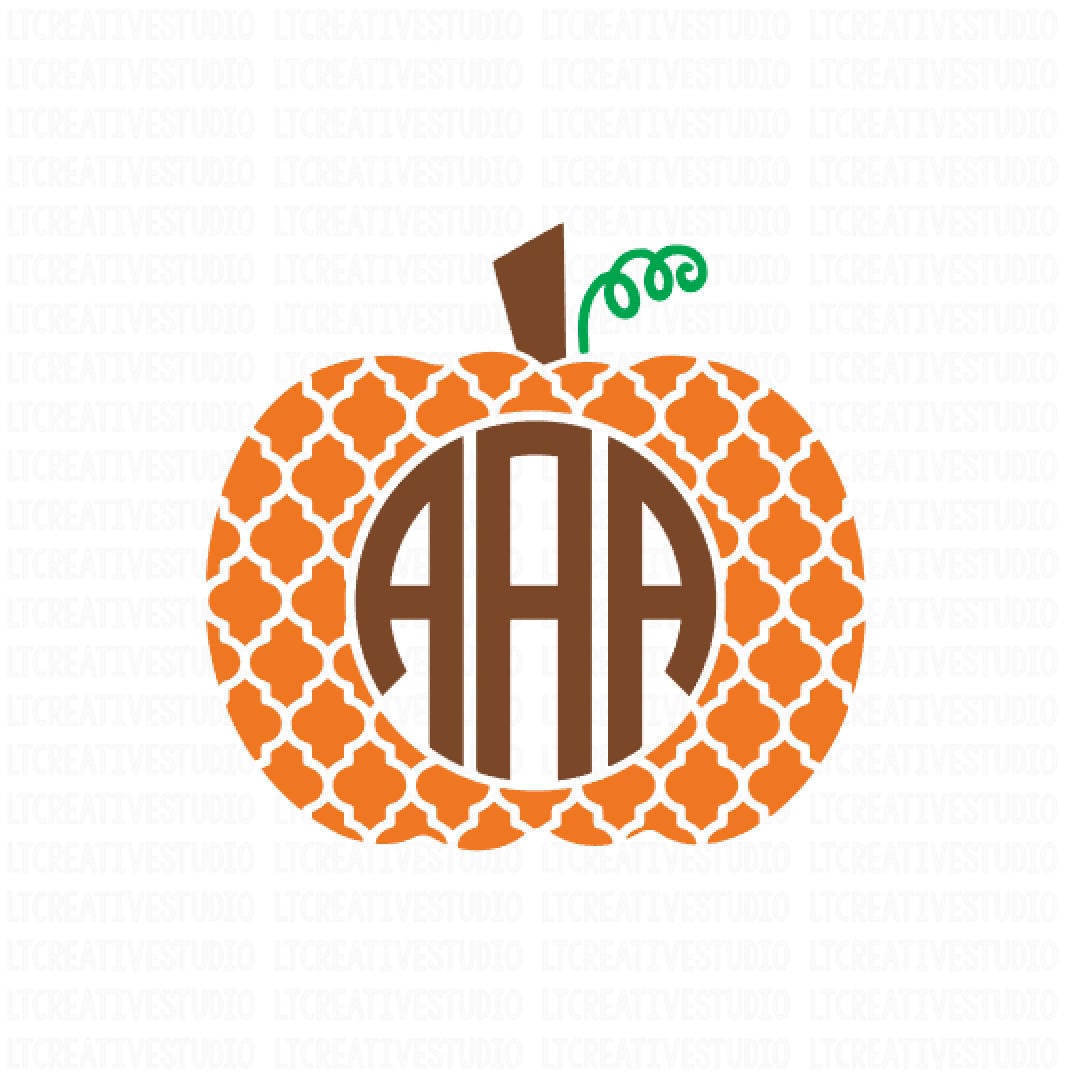 Download quatrefoil Pumpkin SVG Pumpkin Monogram SVG Pumpkin Frame ...