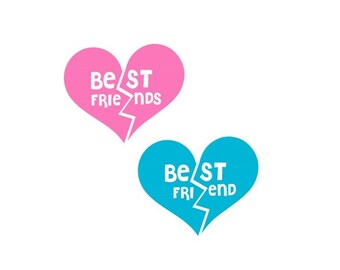 Besties Svg Best Friends Svg Friends Svg Heart Svg Bff