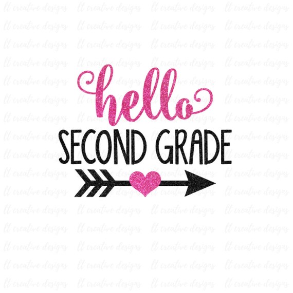 Download Hello Second Grade SVG School SVG SVG Files Silhouette | Etsy