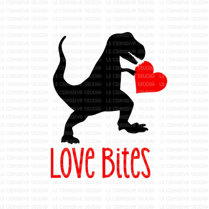 Dinosaur Bites Svg Cut File Silhouette Valentine Shirt Svg Valentines Day Svg Clipart Dinosaur Svg Love Bites Svg Cricut T Rex Svg Collage Craft Supplies Tools