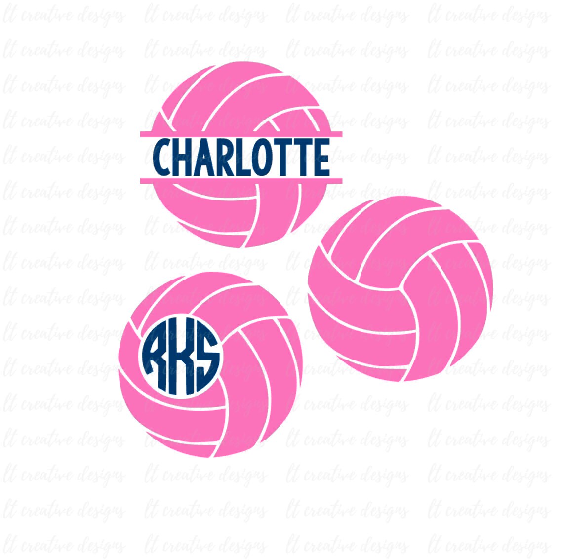 Volleyball SVG Volleyball Frames SVG Volleyball Monogram | Etsy
