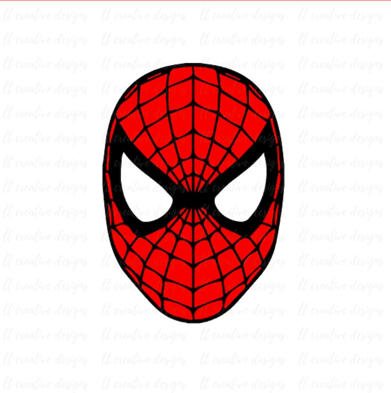 Download Spiderman SVG Spiderman Face SVG Silhouette Cut Files | Etsy
