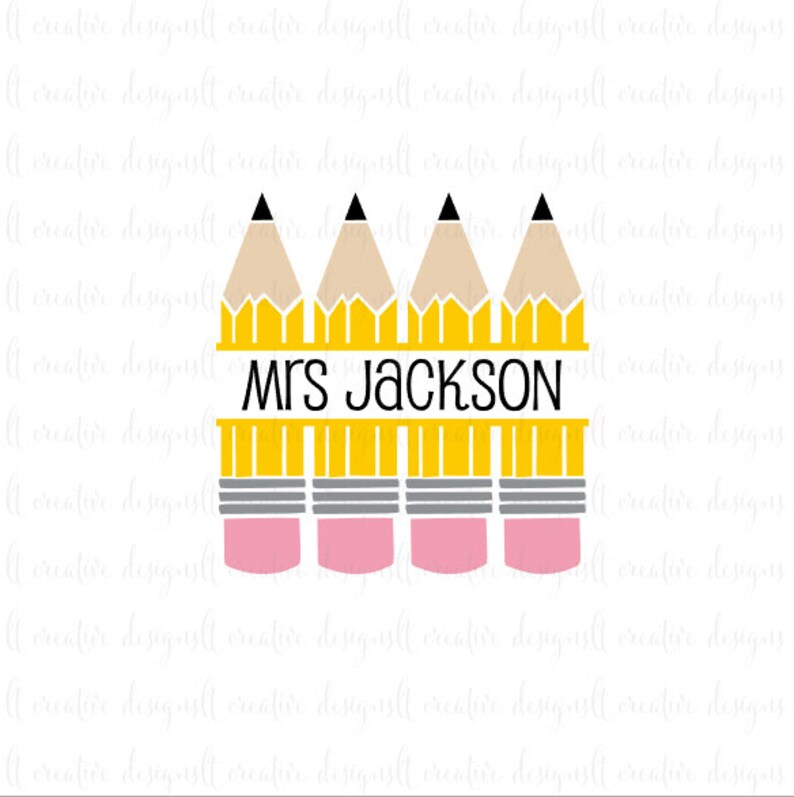 Download Pencil Monogram SVG Pencil Split Monogram SVG Files Pencil ...