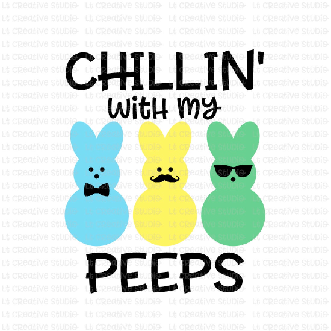 Download Easter SVG Peep SVG Chillin with my Peeps Svg Easter Bunny | Etsy