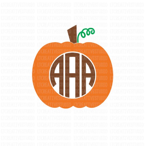 Download Pumpkin Monogram SVG Pumpkin SVG Cutting Files SVG Files ...