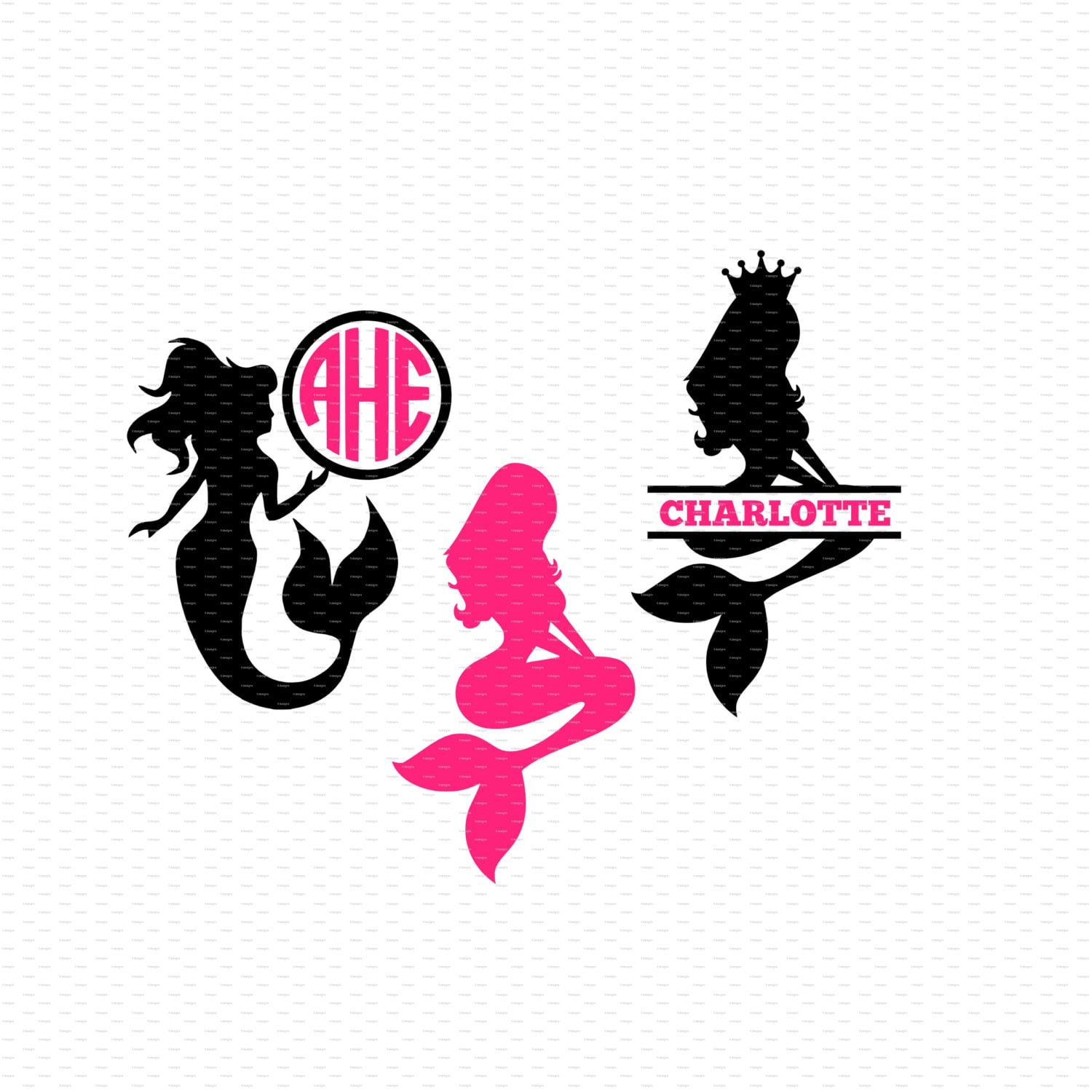 Free Free 60 Mermaid Monogram Svg SVG PNG EPS DXF File