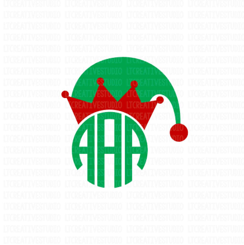 Download Elf Hat Monogram Svg Christmas SVG Elf Hat SVG Christmas | Etsy