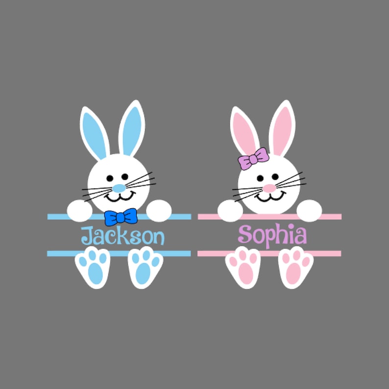 Download Easter Bunny Svg Easter Svg Easter Split Monogram Svg | Etsy