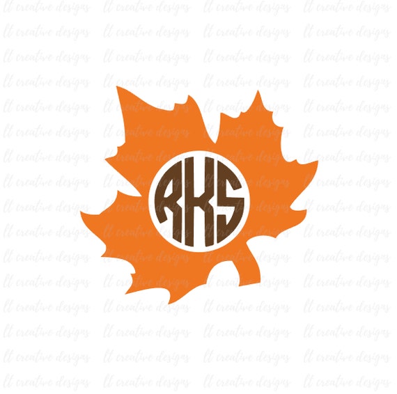 Download Fall Leaf Monogram SVG Maple Leaf SVG Fall Leaf SVG | Etsy