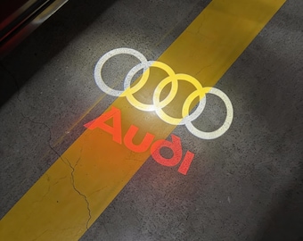 2X Audi Dynamic Car Door Welcome Light LED-projector, projectorlamp autologo, accessoire voor auto-interieurdecoratie| Autoverlichting