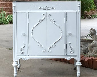 BATHROOM Vanity ANTIQUE Chic Single Sink Cabinet Converted From Antique Furniture 100% Custom Order - 25" to 36" Wide Width