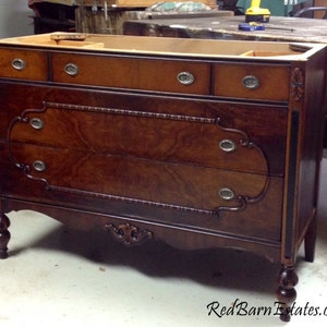 Antique Dresser Bath VANITY - Wood Finish - Dresser Converted For Bathroom Sink! The Shabby Chic Furniture - 37" to 48" wide