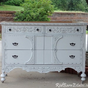 Antique Dresser Bathroom Vanity: Custom Cabinet Conversion 48" Wide