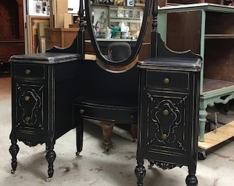 CUSTOM VANITY Order An Antique Vanity And Mirror To Be Restored and Painted to Your Specs The Shabby Chic Furniture With Nationwide Shipping