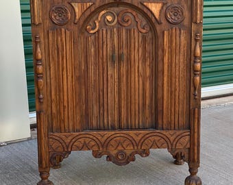 Custom Antique Bathroom Vanity - Narrow 1900s Restored Furniture