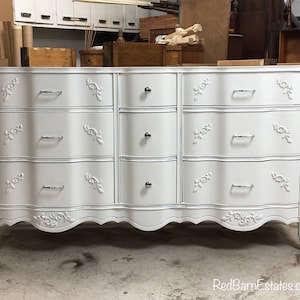 BATHROOM VANITY Vintage Cabinet We Custom Convert from Vintage French Provincial Furniture - Painted - Remodel - Solid Wood - USA 49&quot; to 60&quot;