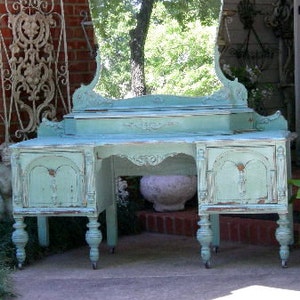 CUSTOM VANITY Order An Antique Vanity And Mirror To Be Restored and Painted to Your Specs The Shabby Chic Furniture With Nationwide Shipping image 5