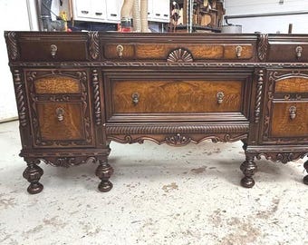Antique Victorian 72" Double Sink Vanity, Two-Tone Wood Bathroom Furniture - READY TO SHIP