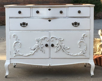 Bathroom Vanity Antique Custom Converted TO ORDER From Antique Dresser Painted Bathroom Vanities Shabby Chic Farmhouse