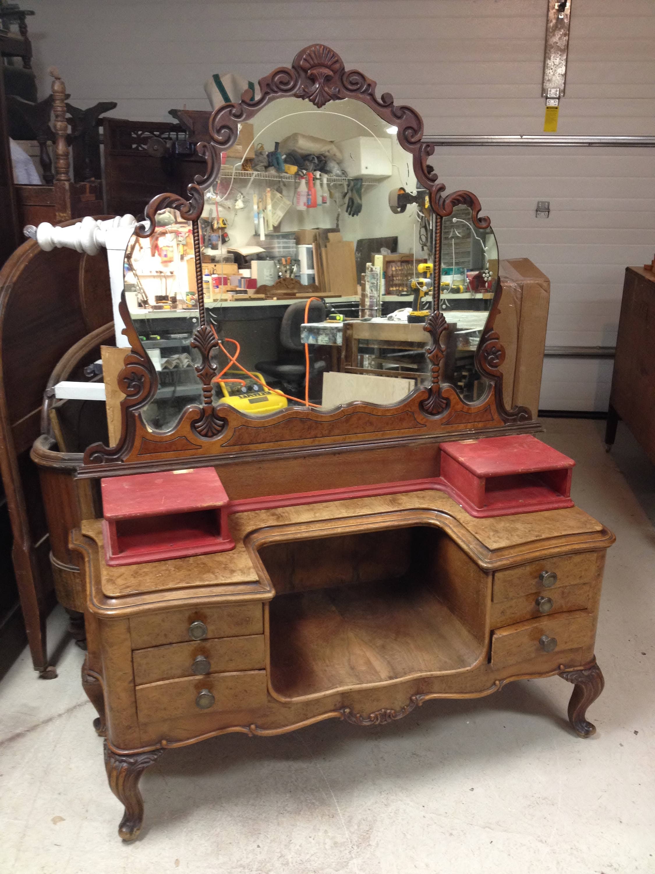 MAKEUP VANITY For Custom Order Shabby Chic Painted Distressed Restored