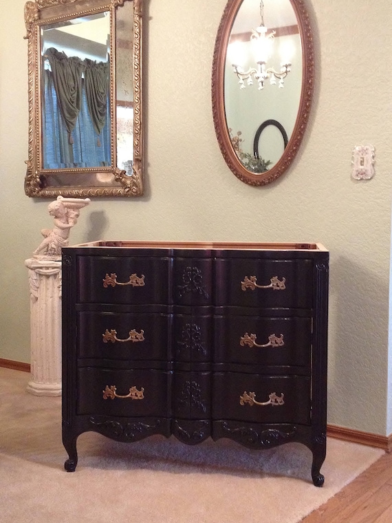 Antique Dresser Bathroom Vanity – French Provincial  - CUSTOM ORDER 36” Wide Cabinet