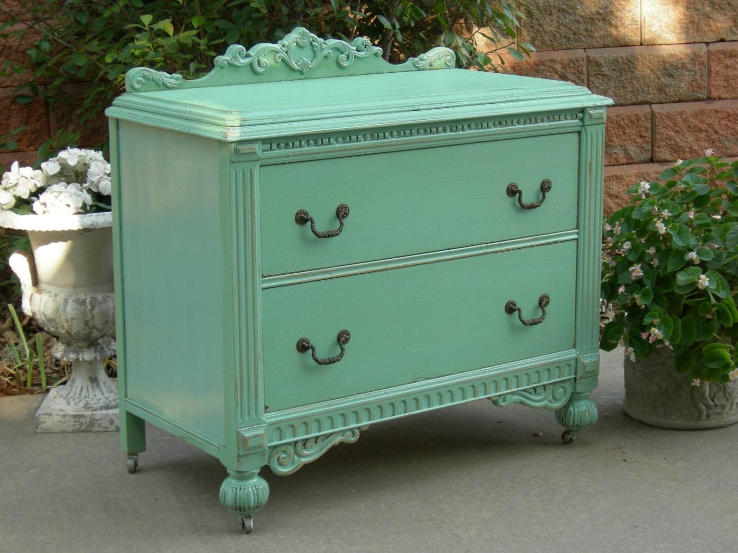 Painted Antique Dresser Shabby Chic French Country