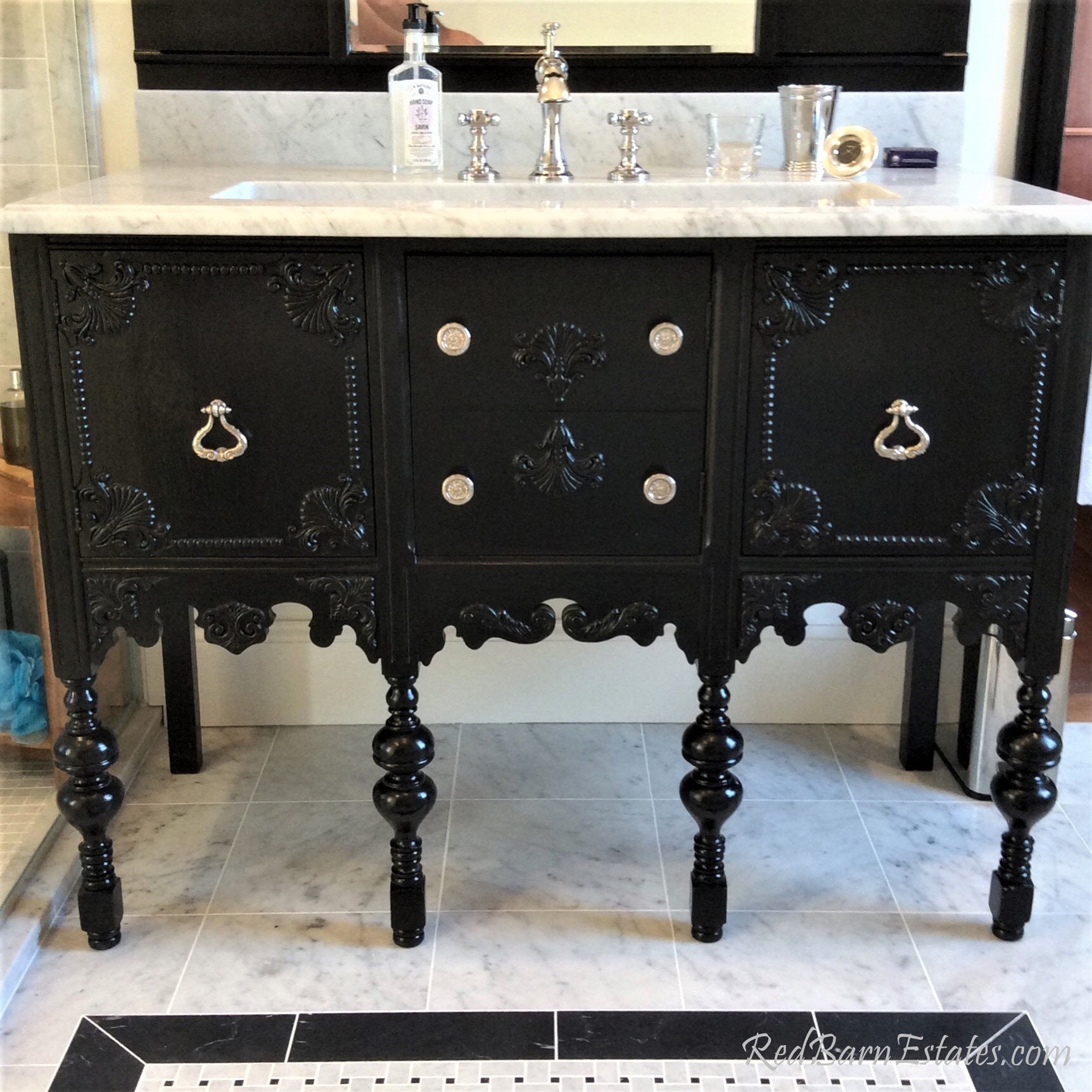 In Stock BATH VANITY To Be Converted from This Antique Furniture Wood Buffet Just