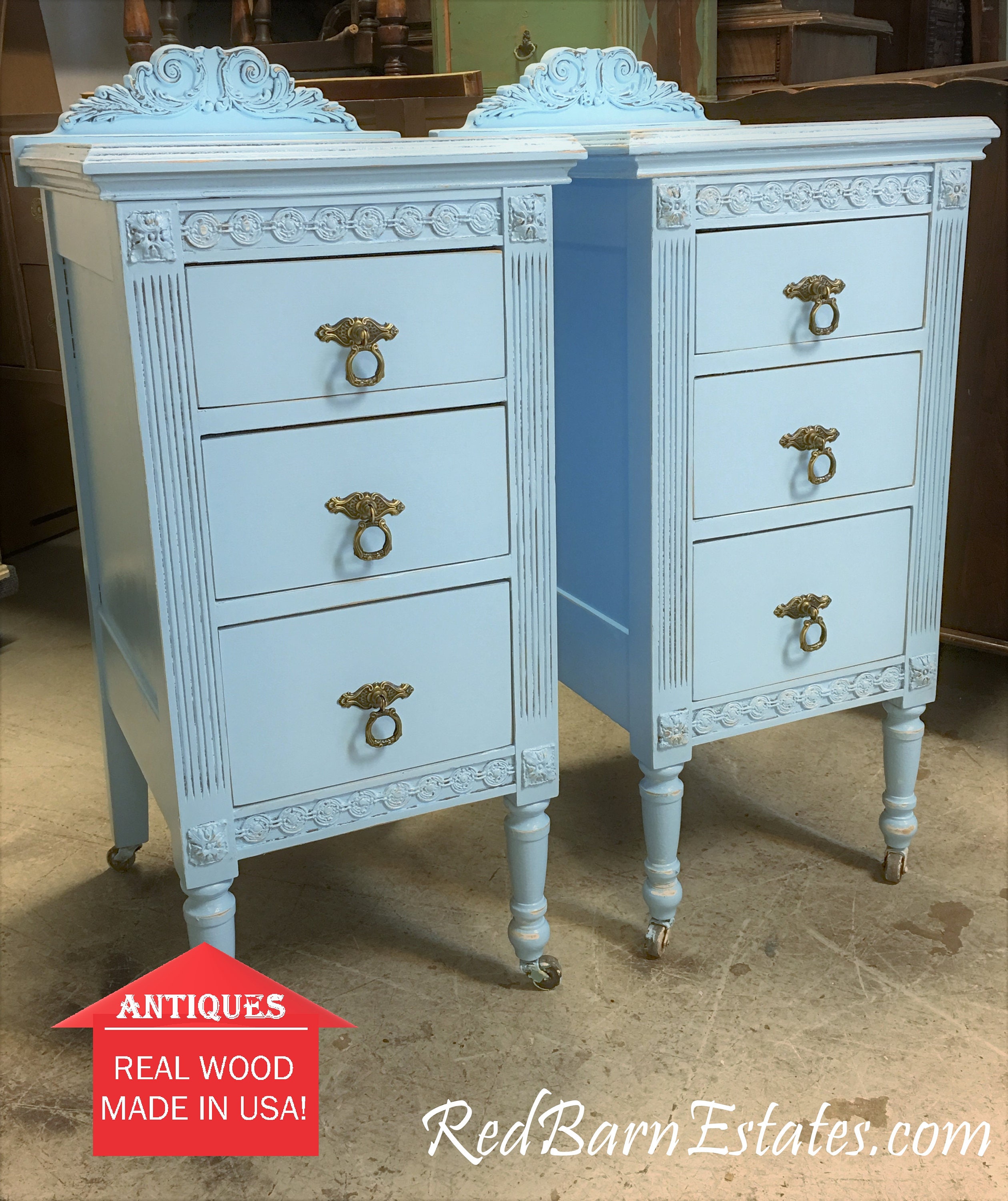 Painted Antique Nightstands You Order. We Find, Restore, Adorn and