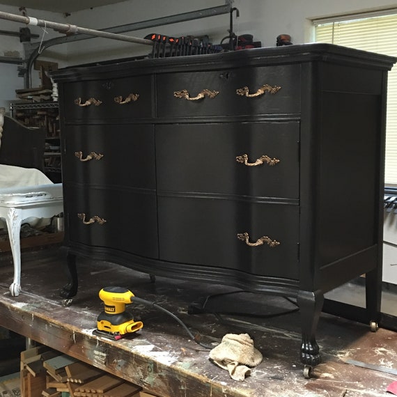 25 - 36" Antique Wood Dresser Painted Finish Upcycled To Bathroom Vanity - Custom For Buyer - U Choose Antique Furniture & We Refinish