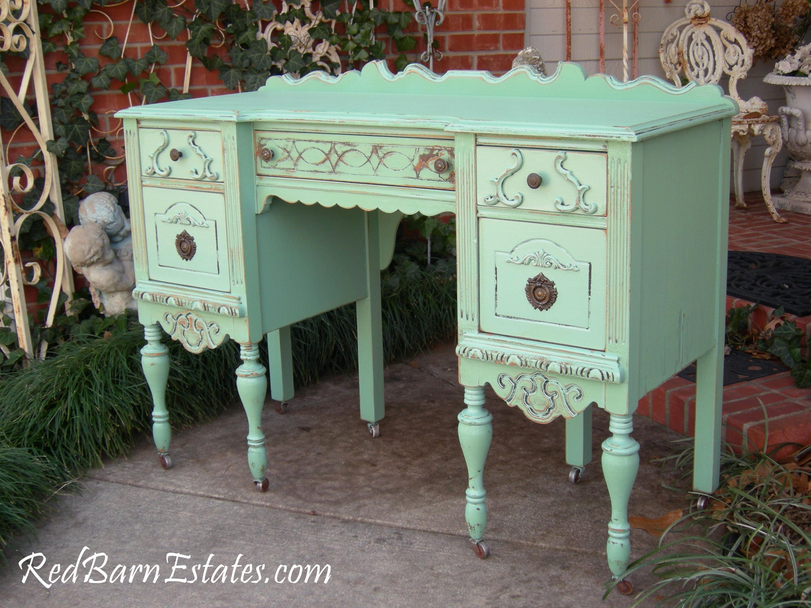 Antique Desk Custom Order Your Own Painted To Order The Shabby