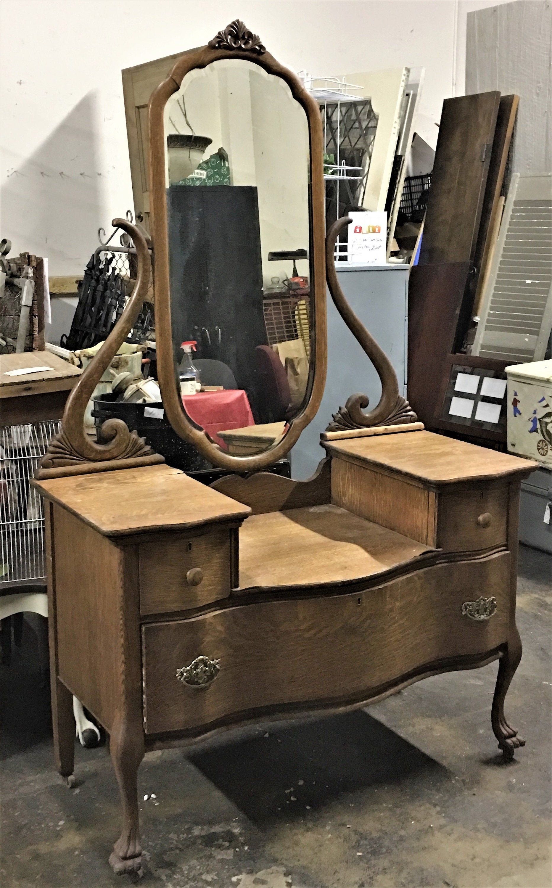antique makeup dresser