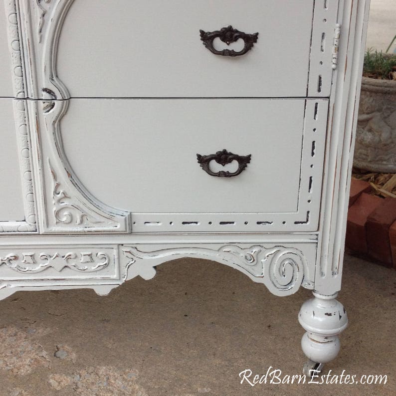 BATHROOM VANITY ANTIQUE Custom Converted From Antique Dresser Painted Dresser Shabby Chic Dresser 37 to 48 Wide image 5