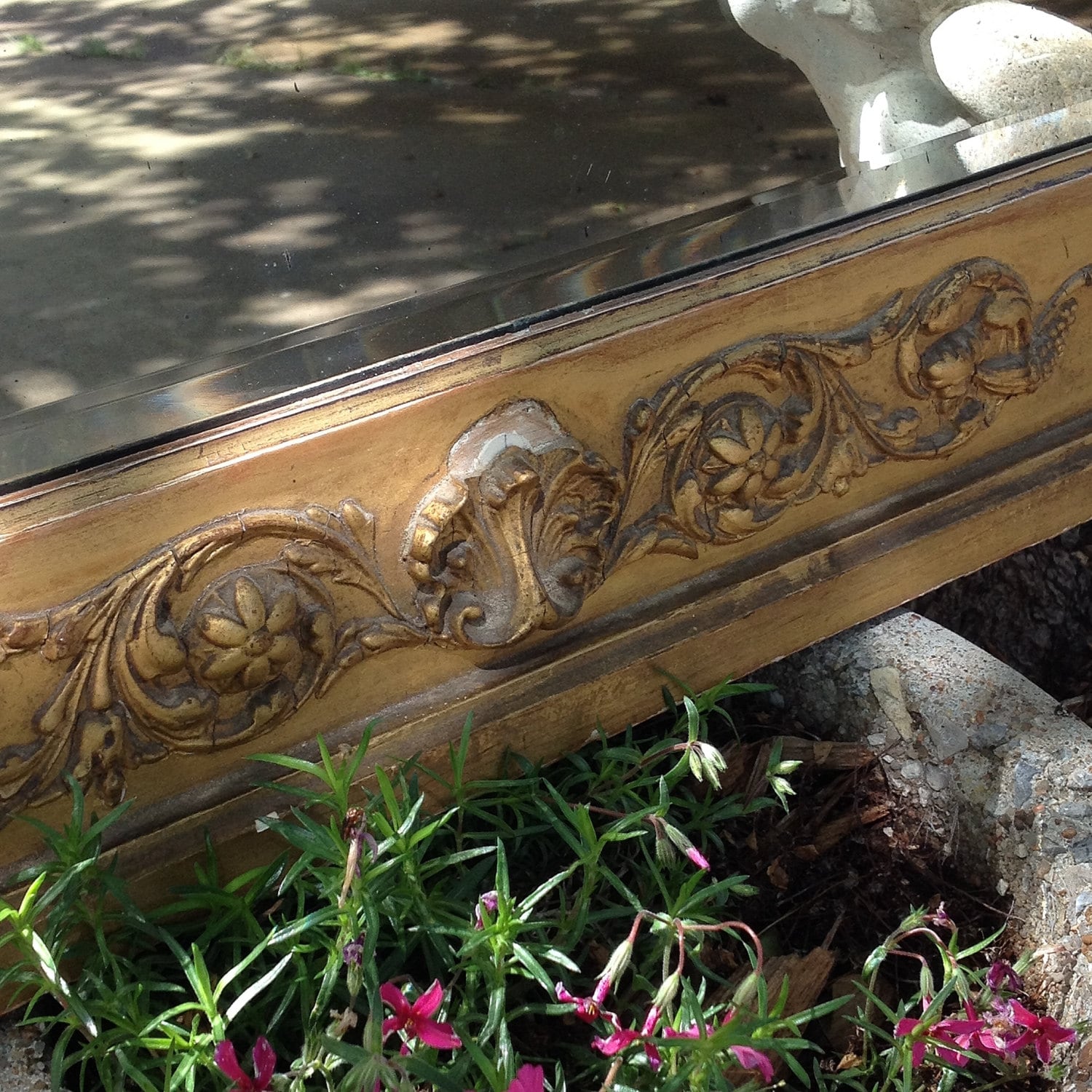 WALL MIRROR - Federal Period Antique - Griffins & Scrolls - 46 Long ...