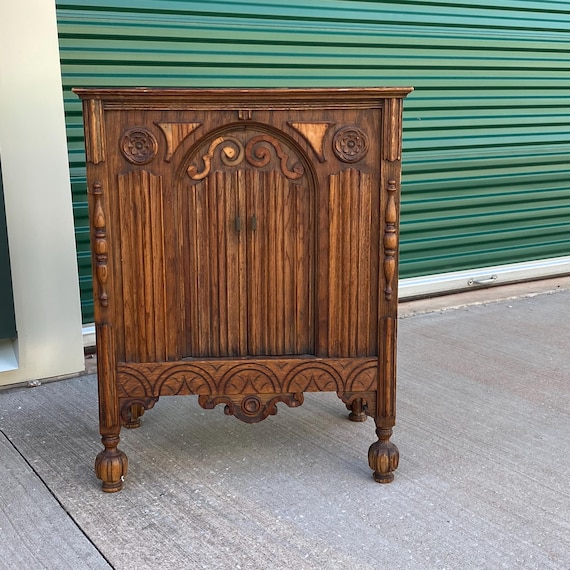 Custom Narrow Antique Bathroom Vanity 12–24 Inch | Small 1900s Furniture To Source, Convert & Restore Single Sink Size Powder Room WOOD