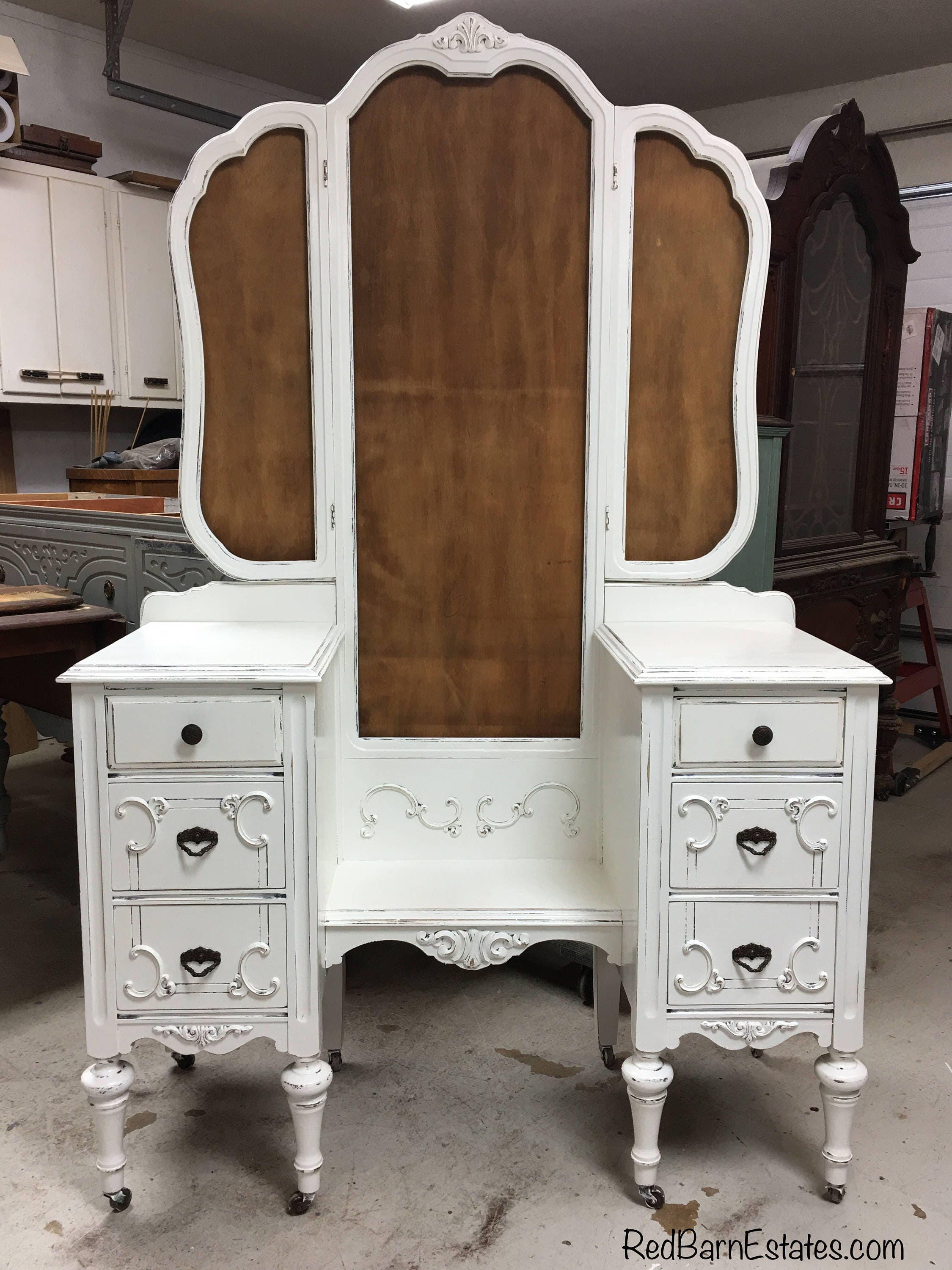 Antique Makeup Vanity 1920 S Sligh Brand In Stock Ready To