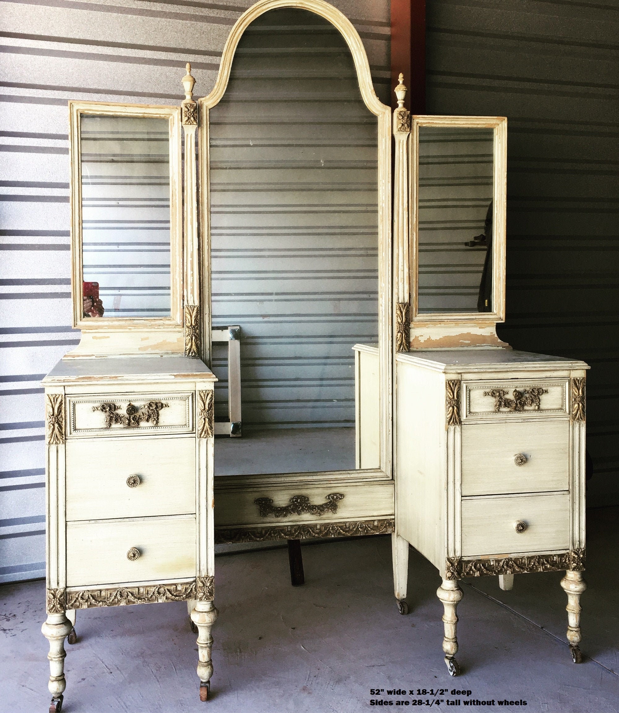 Sligh Makeup Vanity Custom Refinish This Antique Dresser