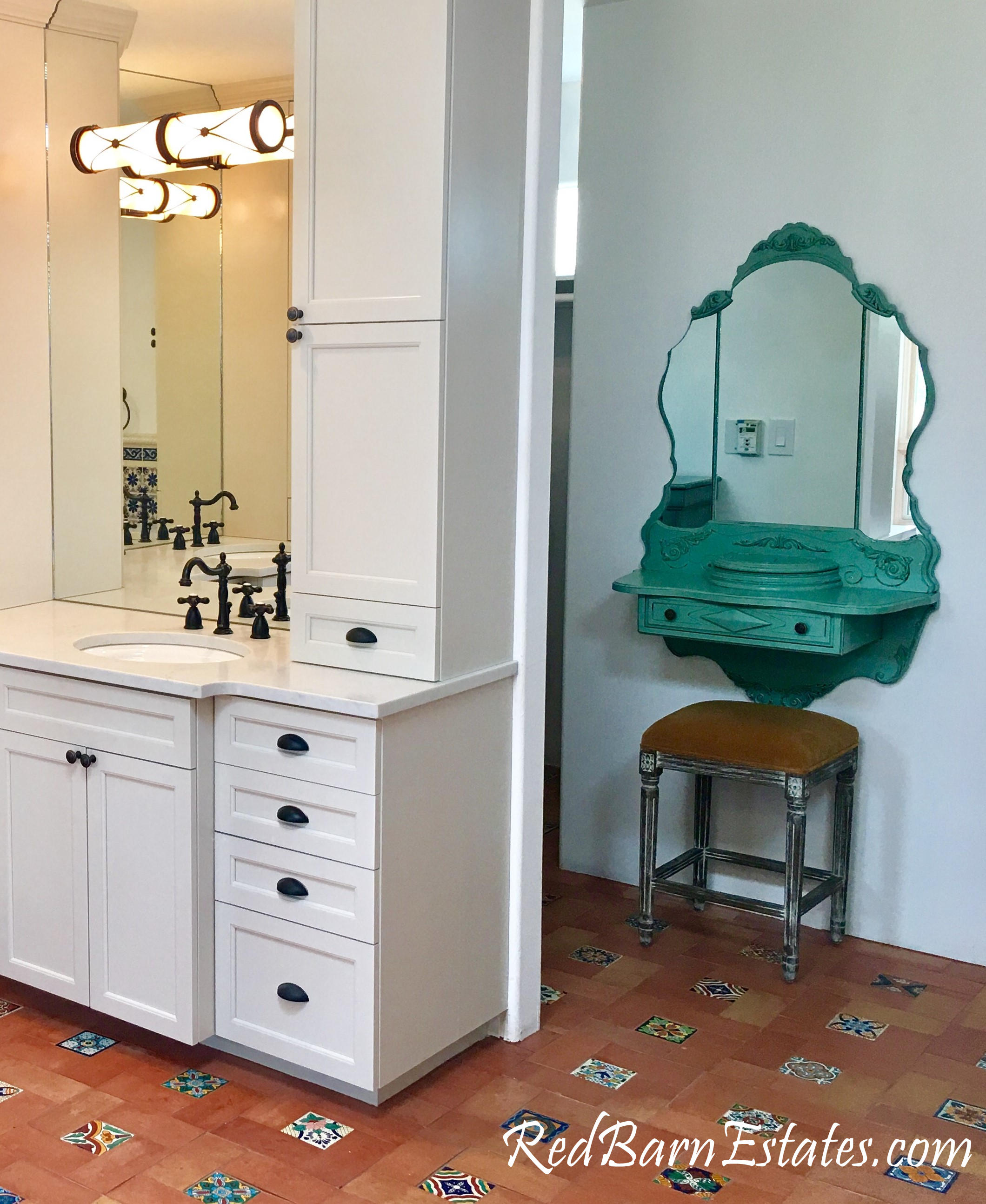 MAKEUP VANITY Made To Order Repurposed Anitque Furniture And Mirror