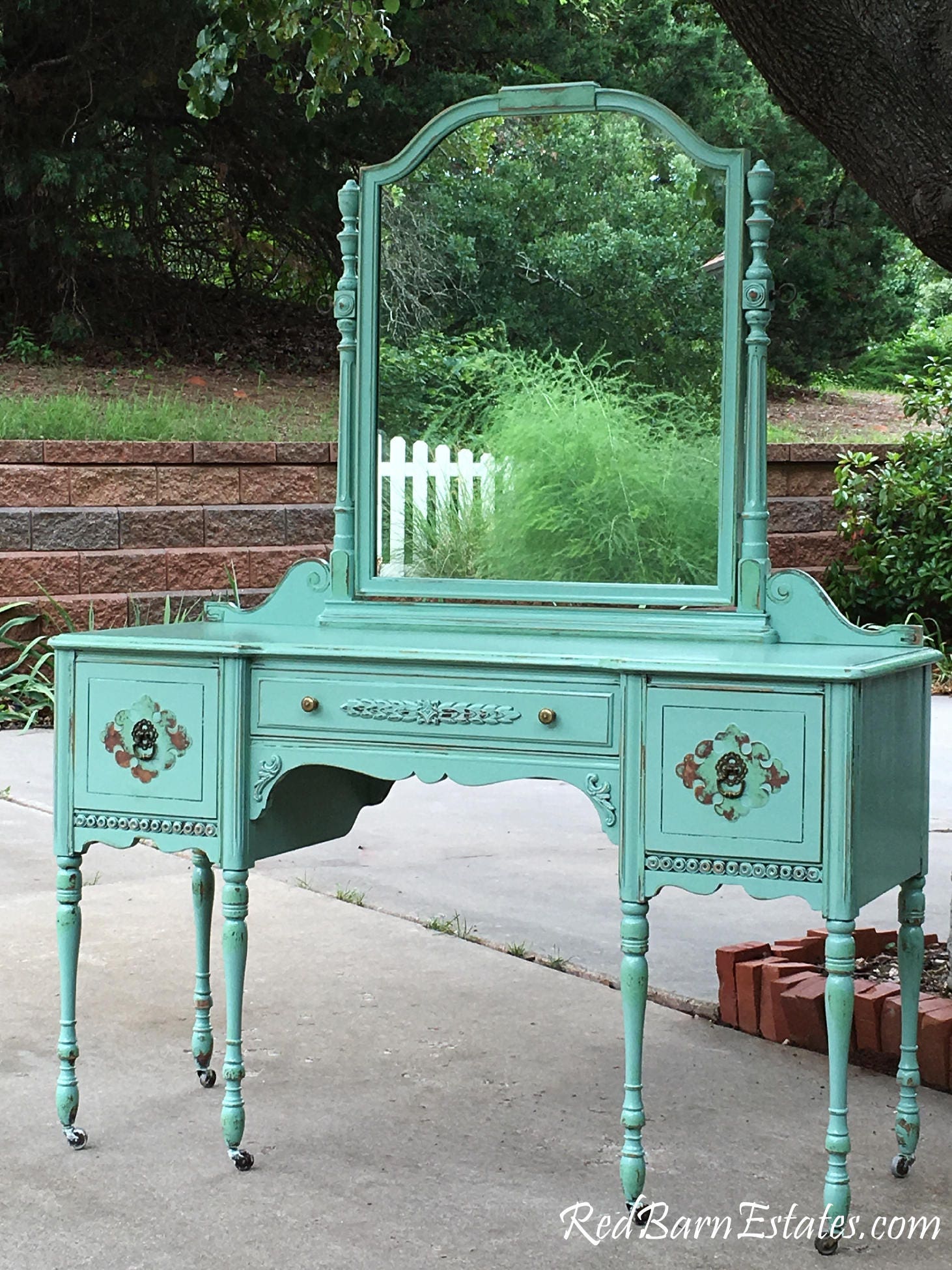 CUSTOM Painted VANITY Any Color! Order An Antique Makeup Dressing