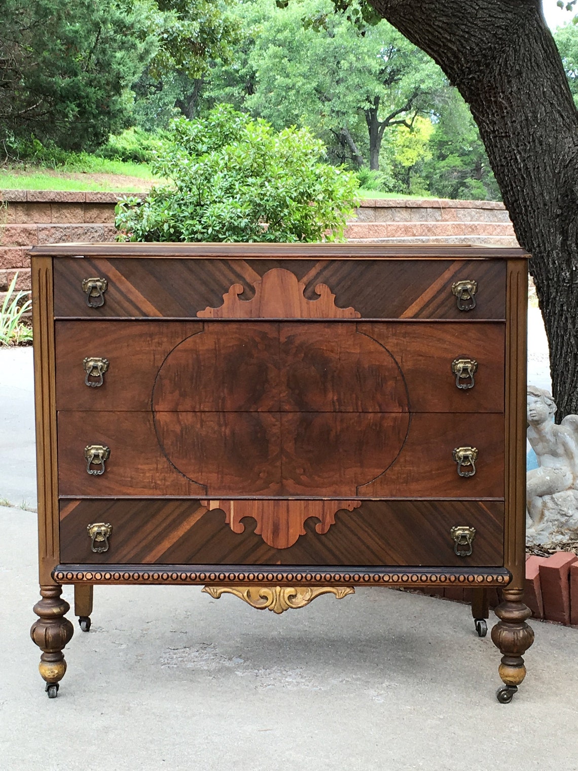 Antique Dresser Bath VANITY Wood Finish Antique Furniture Etsy
