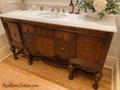 Antique Bathroom Vanity: 61-66" Reclaimed Wood, 1920s Style