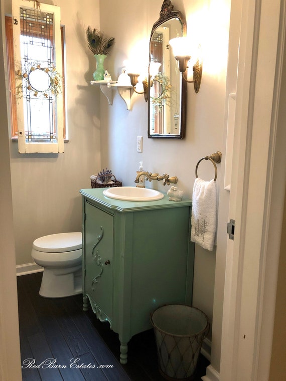 Antique Dresser BATH VANITY CABINET We Custom Convert from Furniture For Your Victorian Farmhouse Renovation 12" to 24" Wide