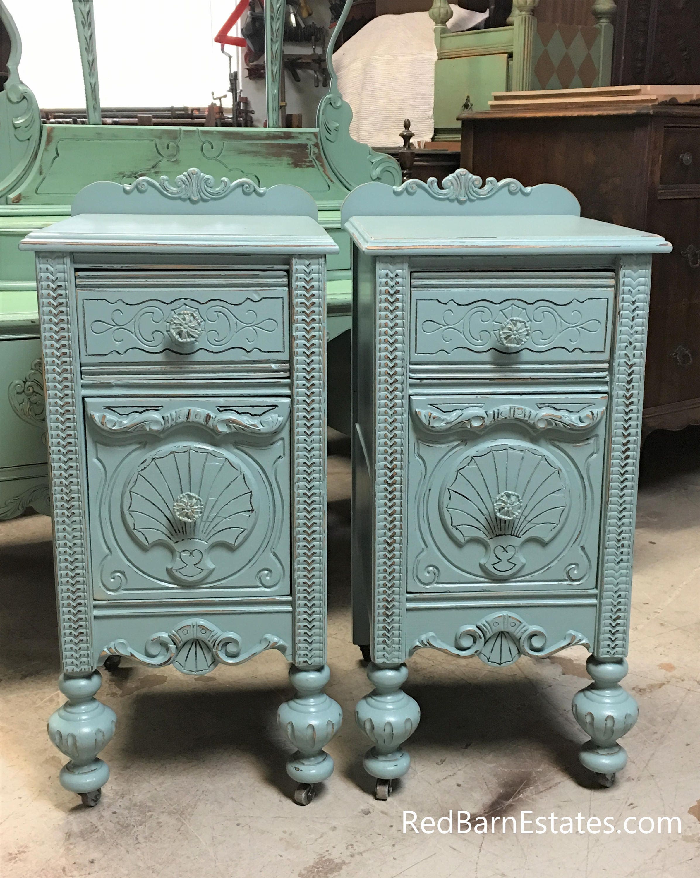 Painted Antique Nightstands You Order. We Find, Restore, Adorn and