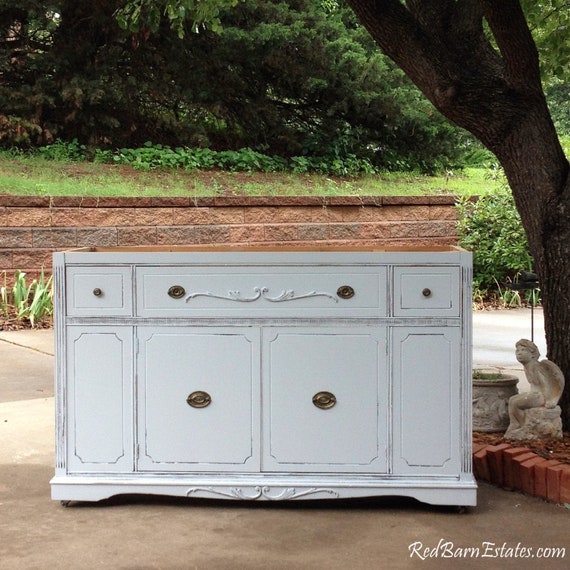 Antique Dresser Bathroom Vanity: Custom Shabby Chic Cabinet (61-66")