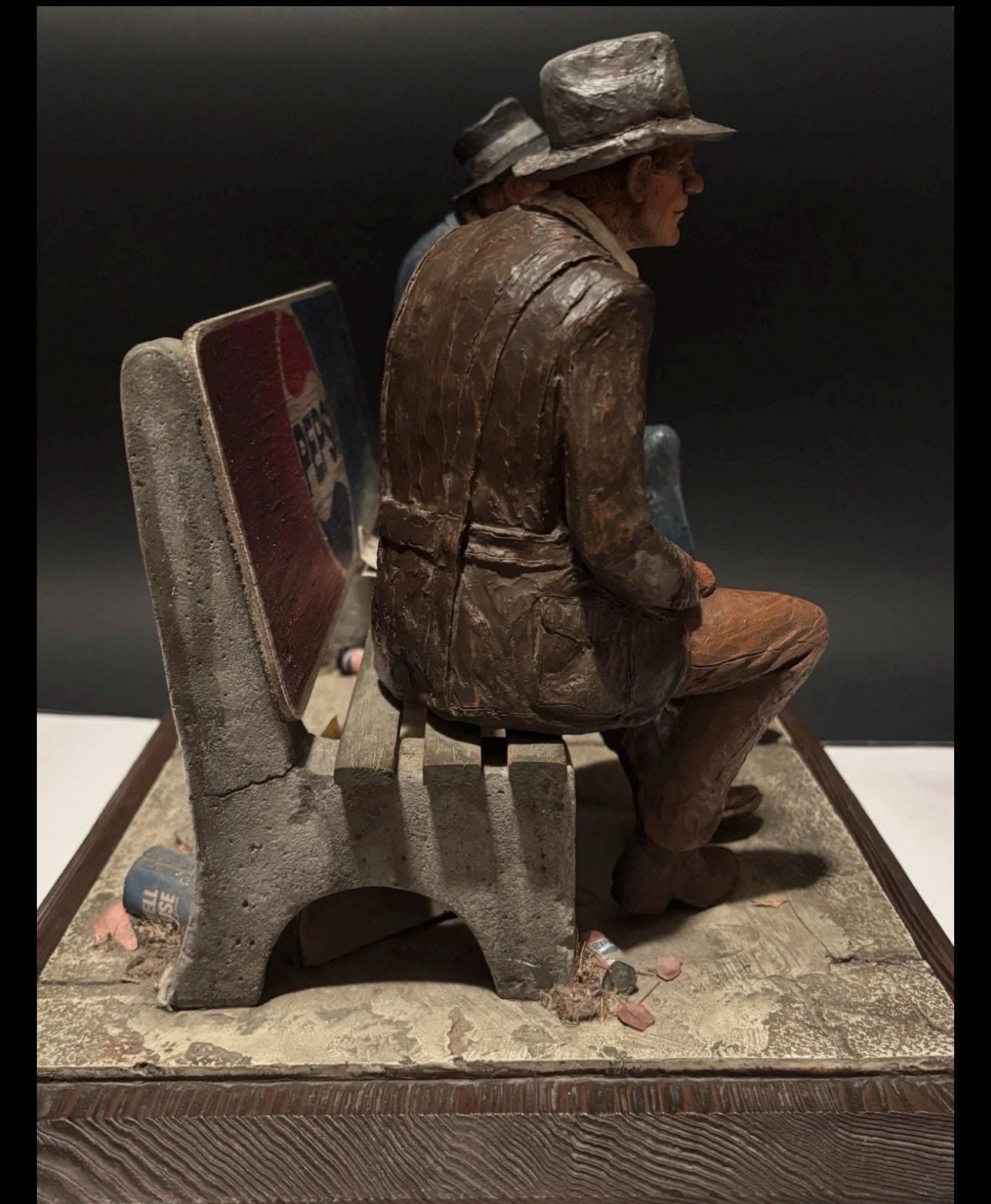 Michael Garman Sculpture Older Gentlemen on Pepsi Park Bench