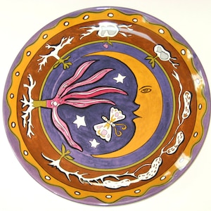 MMA Metropolitan Museum of Art DIEGO RIVERA Moon & Butterfly 11.5&quot; Wall Dinner Plate Platter; Block Bernarda Portugal
