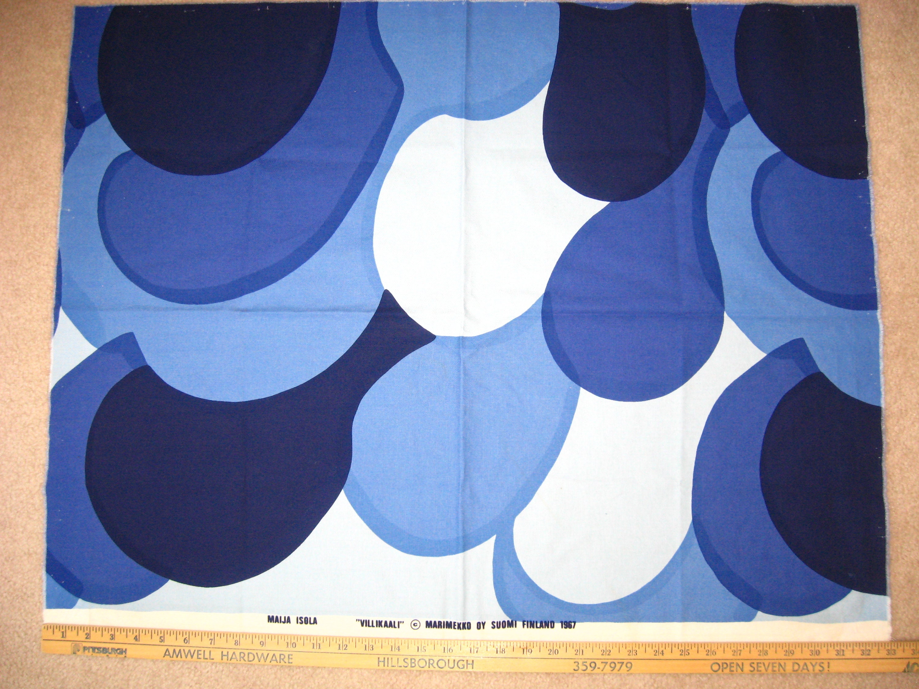 Marimekko Maija Isola 2 Pieces RARE Villikaali Fabric