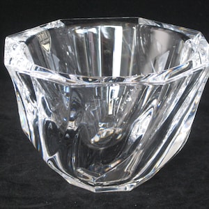 Orrefors Sweden RESIDENCE Signed Crystal 5&quot; Bowl Olle Alberius - Paperweight Style Swedish Art Glass MINT with Label