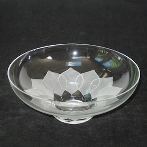 Rosenthal Studio Line Crystal LOTUS BLOSSOMS 6.5&quot; Bowl Bjorn Wiinblad - Vintage Mid Century Modern Design